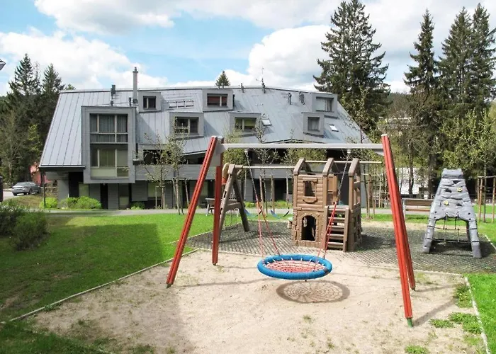 Resident A001 - Bezbarierovy Idealni Pro Rodiny S Detmi, V Tesne Blizkosti Anenskeho Udoli, Bobove Drahy, Arealu, Skoly, Free Parking, Free Wifi, Vyhled Do Zahrady S Posezenim Na Terase, Detske Hriste V Arealu Lägenhet Harrachov